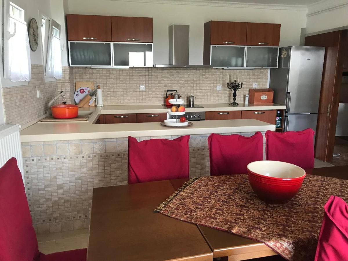 Schoenes Familienappartement In Pelekas, Corfu Mit Meerblick Exteriör bild