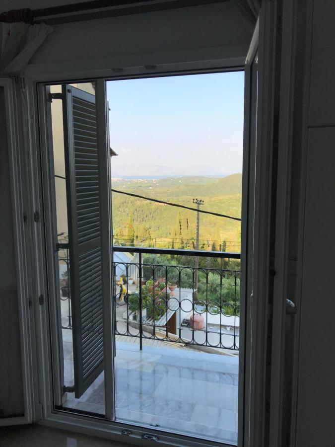 Schoenes Familienappartement In Pelekas, Corfu Mit Meerblick Exteriör bild